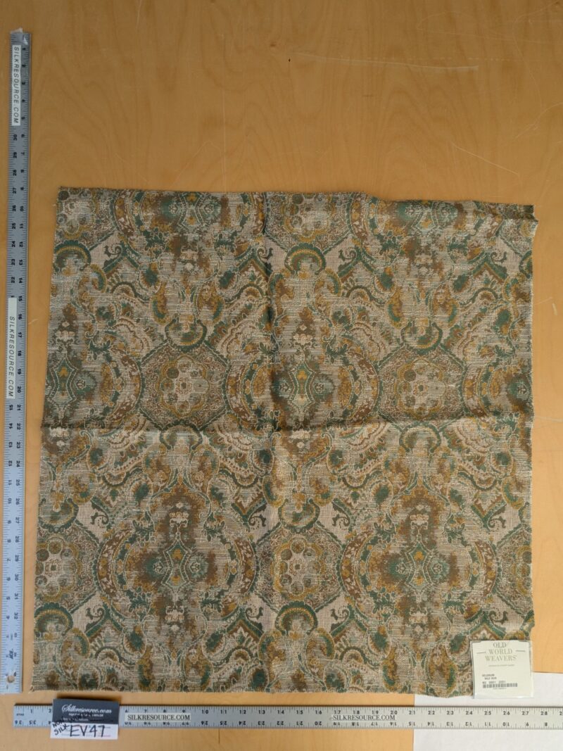 PXL_20241023_184431537 48 EV47 Square Scalamandre Old World Weavers Velorum Nile Sun Abstract Medallion Paisley 27"x27"