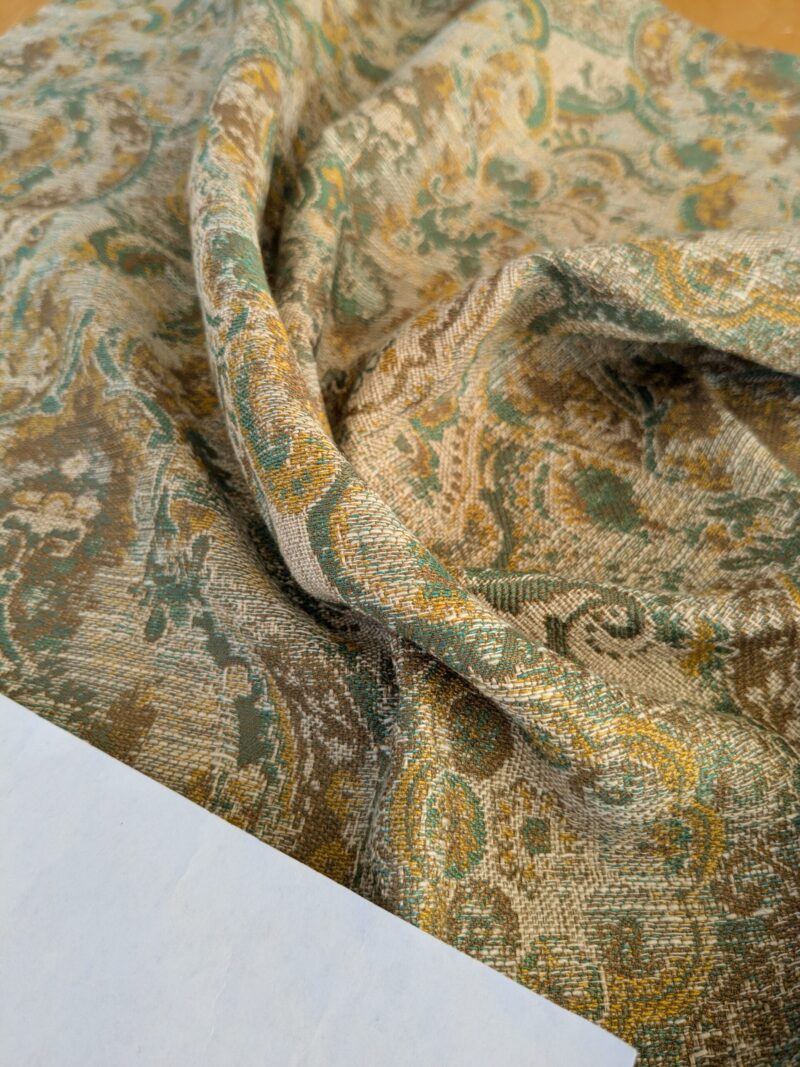 PXL_20241023_184534841 48 EV47 Square Scalamandre Old World Weavers Velorum Nile Sun Abstract Medallion Paisley 27"x27"