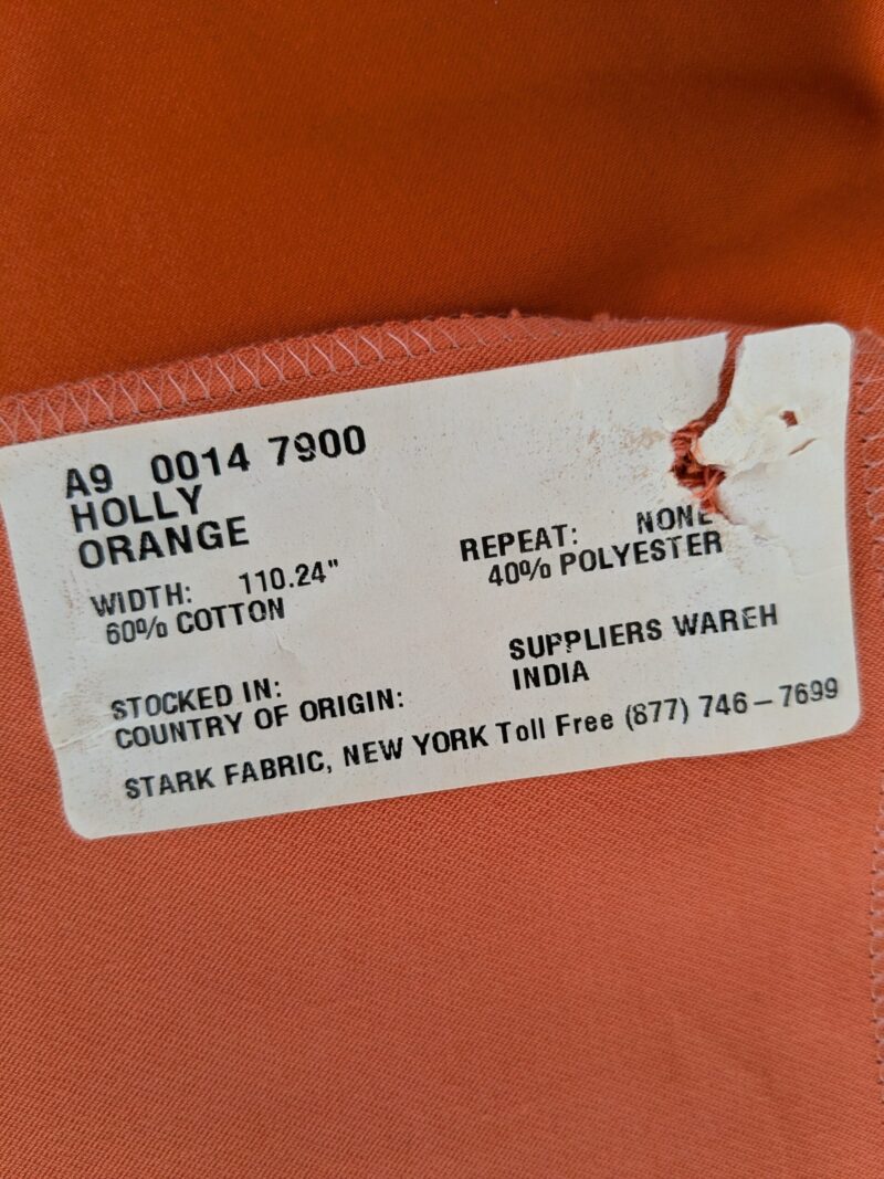 PXL_20241023_193426764 77 EV47 Square Scalamandre Holly Orange Cotton Polyester Plain Solid 27"x27"