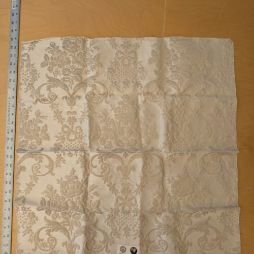 PXL_20241023_203341389 106 EV47 Square Scalamandre Old World Weavers Brocatello Voisin Beige Floral Novelty Neoclassical Renaissance Linen Rayon