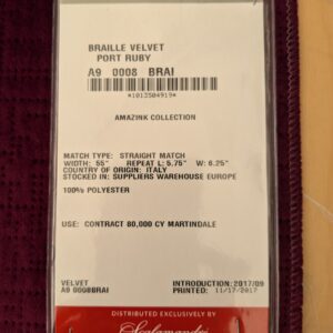 PXL_20241024_201700419 1 EV48 Square Scalamandre Aldeco Braille Velvet Solid Polyester Geometric Small Scale - 8 Pieces of Different Colorways