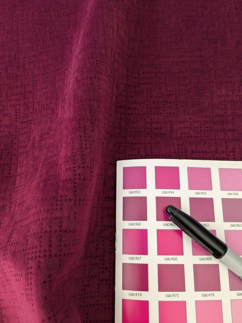 PXL_20241024_201715716 1 EV48 Square Scalamandre Aldeco Braille Velvet Solid Polyester Geometric Small Scale - 8 Pieces of Different Colorways