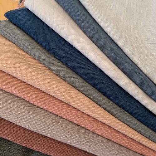 10 EV48 Square Scalamandre Alhambra Aspen Brushed Wide Solid Cotton Linen  -  10 Pieces of Different Colorways 17"x27"