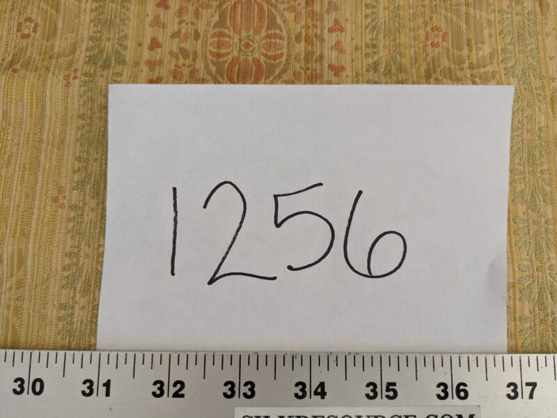 PXL_20241106_192741173 By Yard Fabricut Medallion 100% Silk Stripe In Jasmine Yellow & Pink Green Gold Strie