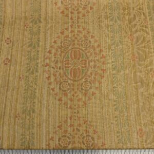 PXL_20241106_193013197 By Yard Fabricut Medallion 100% Silk Stripe In Jasmine Yellow & Pink Green Gold Strie