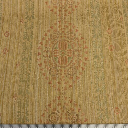 PXL_20241106_193013197 By Yard Fabricut Medallion 100% Silk Stripe In Jasmine Yellow & Pink Green Gold Strie