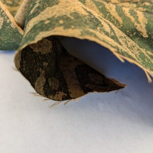 PXL_20241107_205320463 Chinoisery Flower in Vase Bronze Age 100% Silk Damask Emerald Deep Green Radiance! Highest Quality MSRP USD 400+/Yard