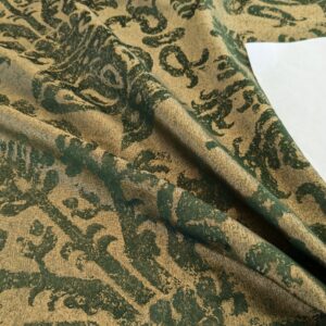 PXL_20241107_205627276 Chinoisery Flower in Vase Bronze Age 100% Silk Damask Emerald Deep Green Radiance! Highest Quality MSRP USD 400+/Yard