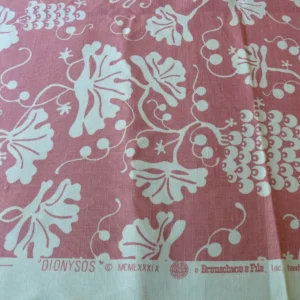 s-l1600 (19) 3.375Y Brunschiwig  & Fils Dionysos Leaf Grapevine Linen Coral Pink and Cream Viticulture