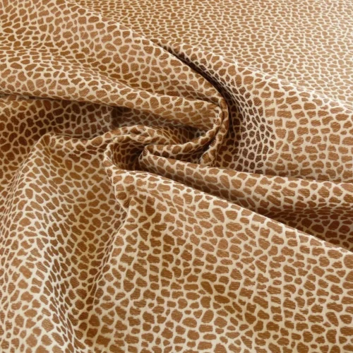 s-l1600 (28) 6Y Pindler & Pindler Small Animal Pattern Chenille Mocha Brown White Posh #806