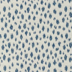 8020112_50 Special Order Brunschwig & Fils Honfleur Woven - Navy Blue Cream White Animal Skin Ikat Southwestern Small Scale MSRP USD236/y