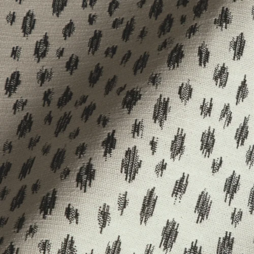 8020112_8_3 Special Order Brunschwig & Fils Honfleur Woven - Noir Black Cream White Animal Skin Ikat Southwestern Small Scale MSRP USD236/y