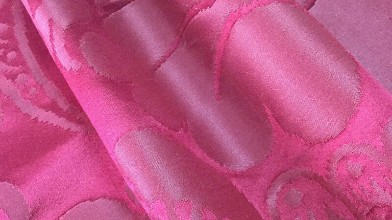 H0_00044120_CL Special Order Scalamandre Lelievre Paris Orion Rubis Red Damask Historic Cotton Silk MSRP USD 1090/y