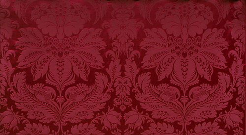 H0_00044120_SCH Special Order Scalamandre Lelievre Paris Orion Rubis Red Damask Historic Cotton Silk MSRP USD 1090/y