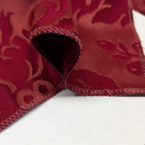 PXL_20241120_201224655 Special Order Scalamandre Lelievre Paris Orion Rubis Red Damask Historic Cotton Silk MSRP USD 1090/y