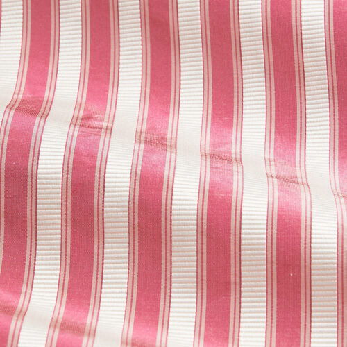 SC_0035121M_CL Special Order Scalamandre Shirred Stripe Wild Rose Pink White Silk MSRP USD 363/y