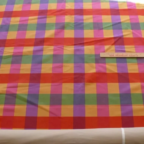 s-l1600 (17) 6.3Y Carnaval Cheerful Faux Suede Printed Square Pink Red Purple Gold #1179