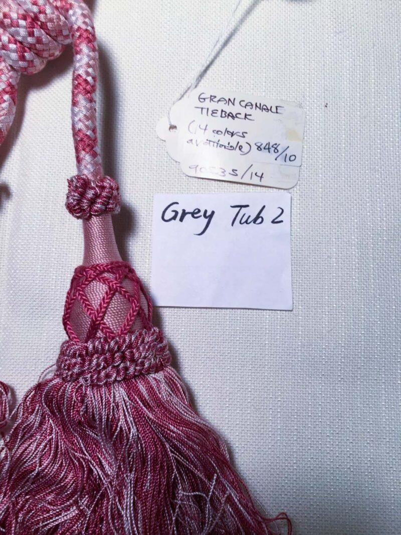 Gran Canani Pink2 BRUNSCHWIL & FILS Double Tassel Tieback App26" L Gran Canani Pink MSRP0-600