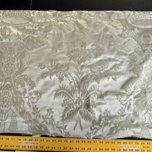 IMG_8152 0.6Y Scalamandre Gabriel Winter Mint Green Silk Damask Flower Basket MSRP USD 430/Y