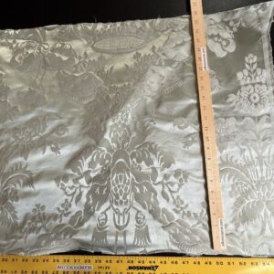 IMG_8153 0.6Y Scalamandre Gabriel Winter Mint Green Silk Damask Flower Basket MSRP USD 430/Y