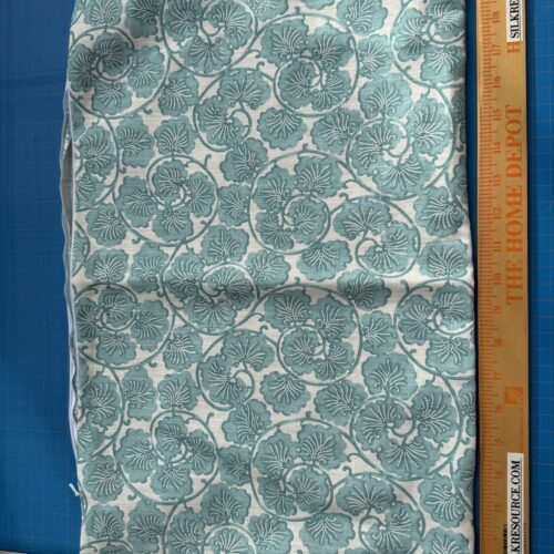 IMG_8348 Pillow Case only 14″x 22″ Scalamandre Hinson Colorpop Pillow May Pillow Turquoise White Linen Botanical Foliage MSRP USD 418/y