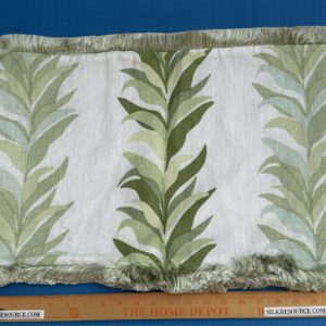 IMG_8352 1 BerkBox94 Raoul Textile Line Hand Print Made in US Flower Pattern 1.6Y Botanical Floral White Red Hibiscus  1.8yd MSRP 0+/y