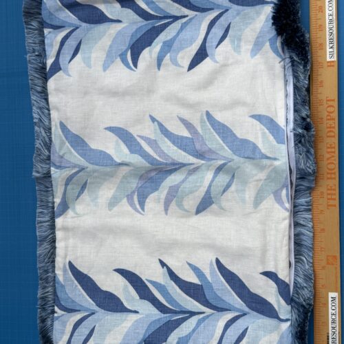 IMG_8357 Pillow Case only 16″x 24″ Scalamandre Hinson Colorpop Pillow Chira Island Pillow Blue Marine White Linen Botanical Foliage MSRP USD 318/y