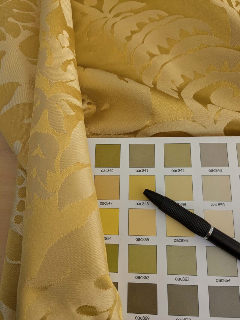 PXL_20250108_195623353 1.9yards Scalamandre Newport Damask Vermeil Sunny Gold Silk SC000220100M MSRP USD530/y