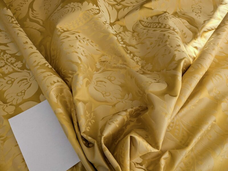 PXL_20250108_195739800 1.9yards Scalamandre Newport Damask Vermeil Sunny Gold Silk SC000220100M MSRP USD530/y