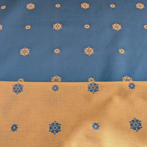 PXL_20250108_200817344 By yard Scalamandre Old World Weavers Classic Antique Sunflower Renaissance Damask Venetian Blue Gold White House