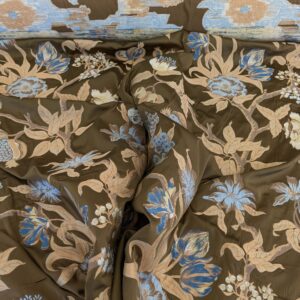 PXL_20250109_212151891 by yard Scalamandre Old World Weavers Frida Brown Vibrant Mexican Floral & Fruits  Flower Lampas MSRP USD 546/y
