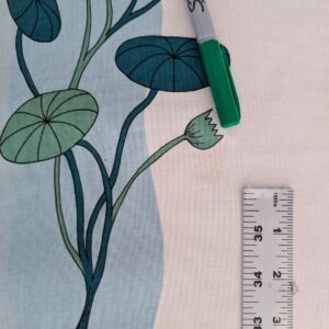 PXL_20250114_221804142 3.25yards Scalamandre Old World Weavers Teodor Sandberge Printed Fabric Turtle Stripe Blue White