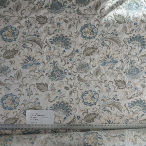 PXL_20250115_191355972 By yard Scalamandre Cream Blue Garden Harmony Embroidered Floral Peony Heavy MSRP USD 300+/Y