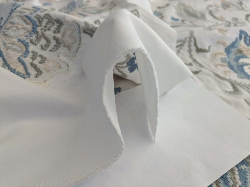 PXL_20250115_191503806 By yard Scalamandre Cream Blue Garden Harmony Embroidered Floral Peony Heavy MSRP USD 300+/Y