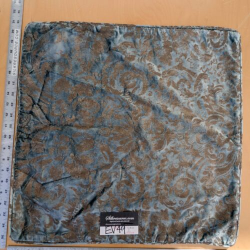 PXL_20250115_205738130 Scalamandre Palladio Velvet Damask Blue Gold Pillow Case Glittering MSRP9  3-Ev49