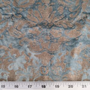 Scalamandre Palladio Velvet Damask Blue Gold Pillow Case Glittering MSRP9  3-Ev49