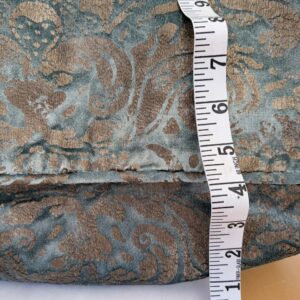 Scalamandre Palladio Velvet Damask Blue Gold Pillow Case Glittering MSRP9  3-Ev49