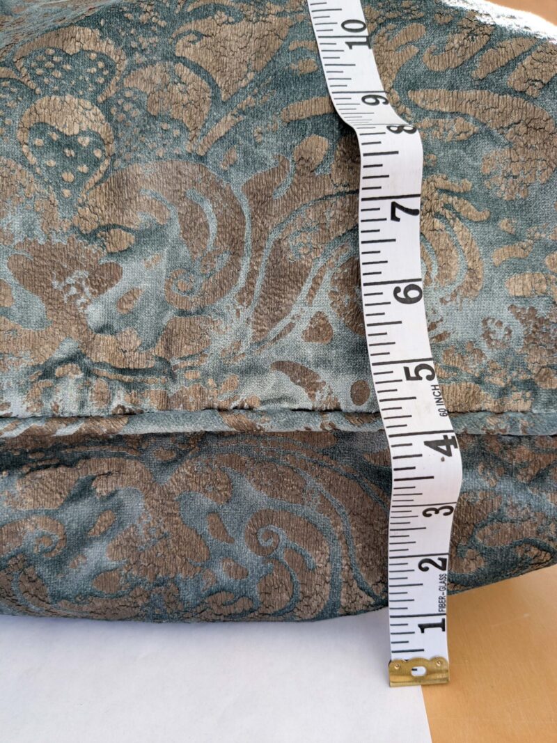 Scalamandre Palladio Velvet Damask Blue Gold Pillow Case Glittering MSRP9  3-Ev49