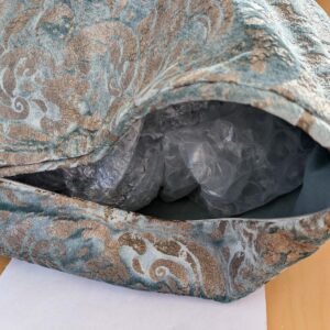 Scalamandre Palladio Velvet Damask Blue Gold Pillow Case Glittering MSRP9  3-Ev49