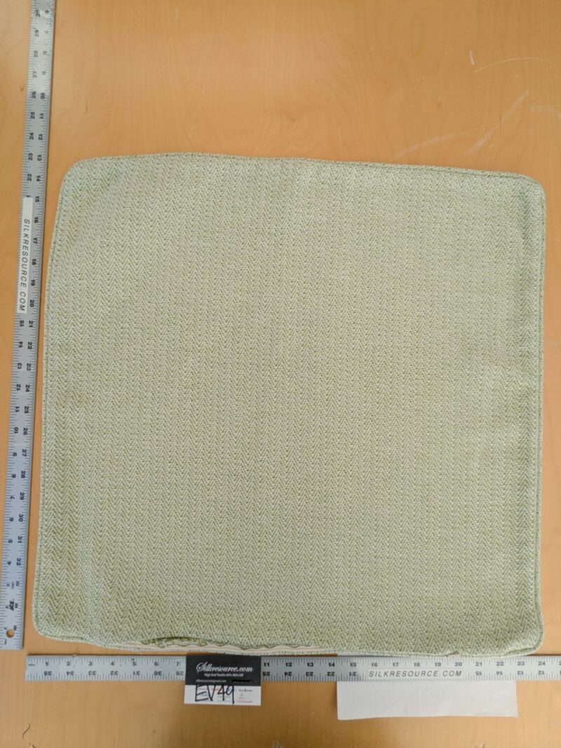 Scalamandre Pillow Case Square Seychellies Tape Palm Green Solid Ikat 23"x24" inches 12-Ev49