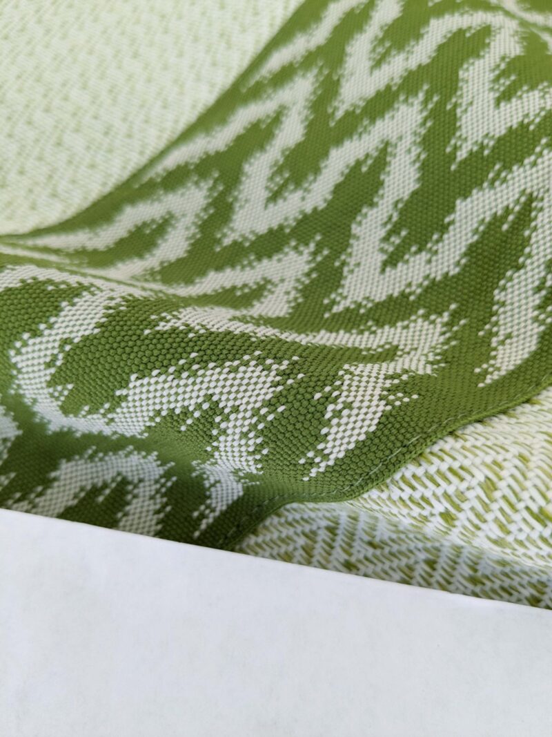 Scalamandre Pillow Case Square Seychellies Tape Palm Green Solid Ikat 23"x24" inches 12-Ev49