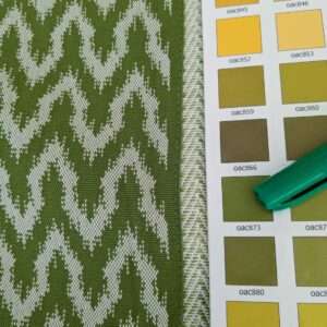 Scalamandre Pillow Case Square Seychellies Tape Palm Green Solid Ikat 23"x24" inches 12-Ev49