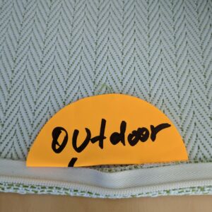 Scalamandre Pillow Case Square Seychellies Tape Palm Green Solid Ikat 23"x24" inches 12-Ev49