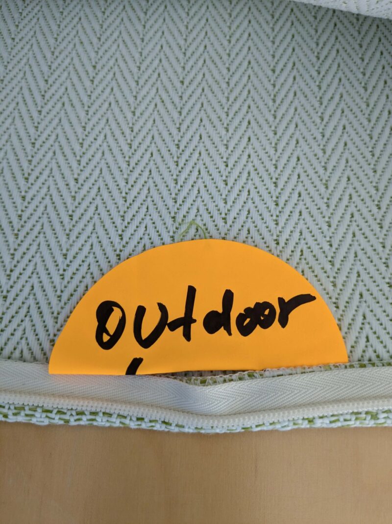 Scalamandre Pillow Case Square Seychellies Tape Palm Green Solid Ikat 23"x24" inches 12-Ev49