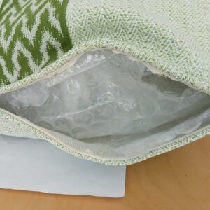 Scalamandre Pillow Case Square Seychellies Tape Palm Green Solid Ikat 23"x24" inches 12-Ev49