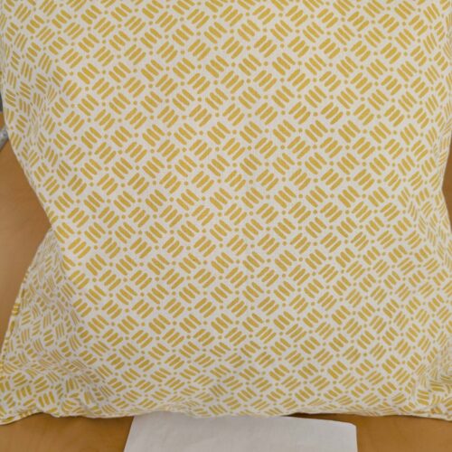 PXL_20250115_223402685 Scalamandre Pillow Case Square Geometric Basketweave Print Fabric Dash & Dot Print 16"x20" inches 13-Ev49