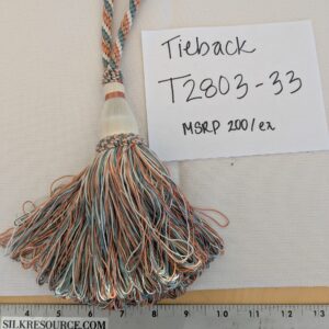 PXL_20250129_214847146 Scalamandre Tieback Handmade Single Tassel Blue White Copper MSRP USD200/each