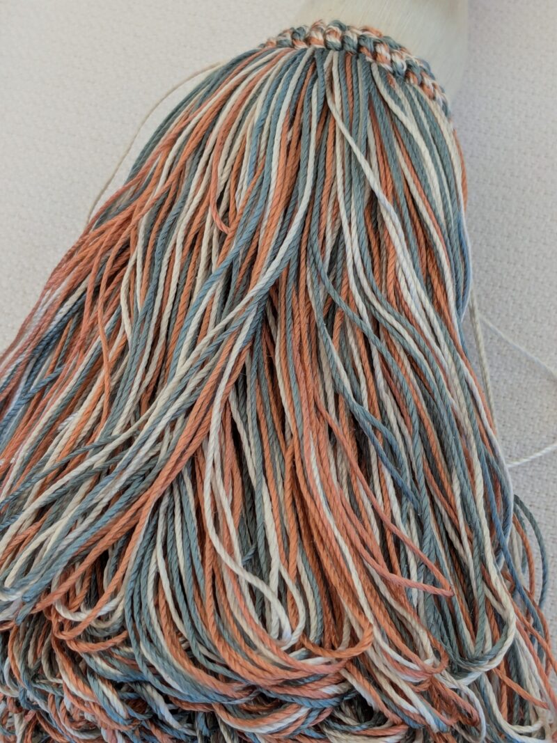 PXL_20250129_214902972 Scalamandre Tieback Handmade Single Tassel Blue White Copper MSRP USD200/each