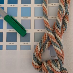 PXL_20250129_214941360 Scalamandre Tieback Handmade Single Tassel Blue White Copper MSRP USD200/each