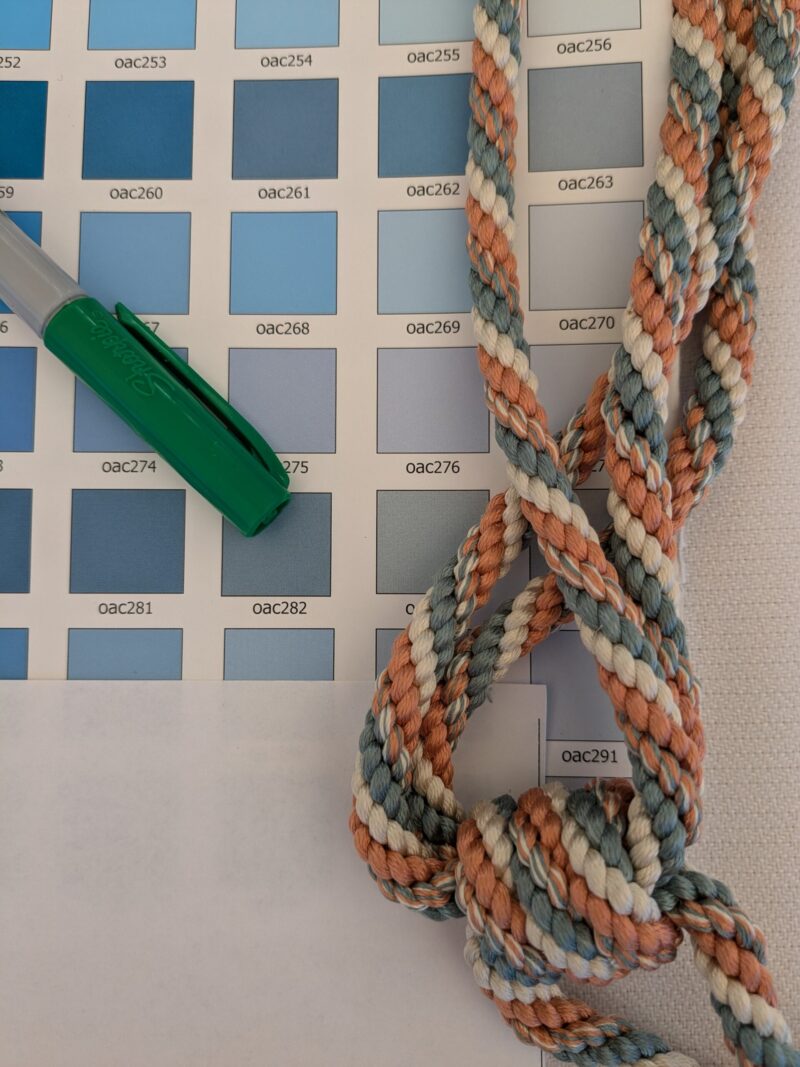 PXL_20250129_214941360 Scalamandre Tieback Handmade Single Tassel Blue White Copper MSRP USD200/each